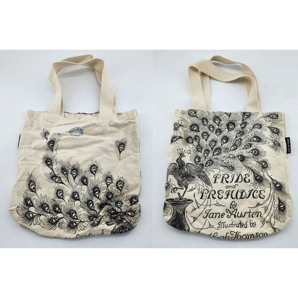 Out of Print Pride and Prejudice Jane Austen Reusable Canvas Tote Shoulder Bag